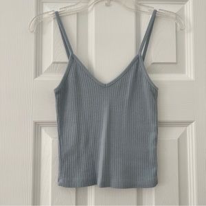 Brandy Melville Girls Tank Top Ribbed Blue